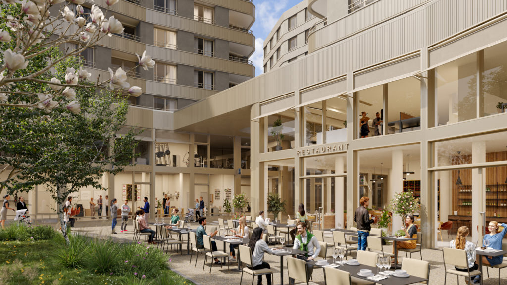 Commerces, restaurants - espaces à louer dans le nouveau quartier de Passage Morillons à Genève